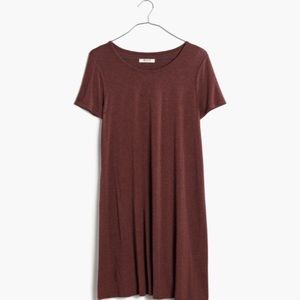 Madewell Swingy Tee Dress in Brown Size S